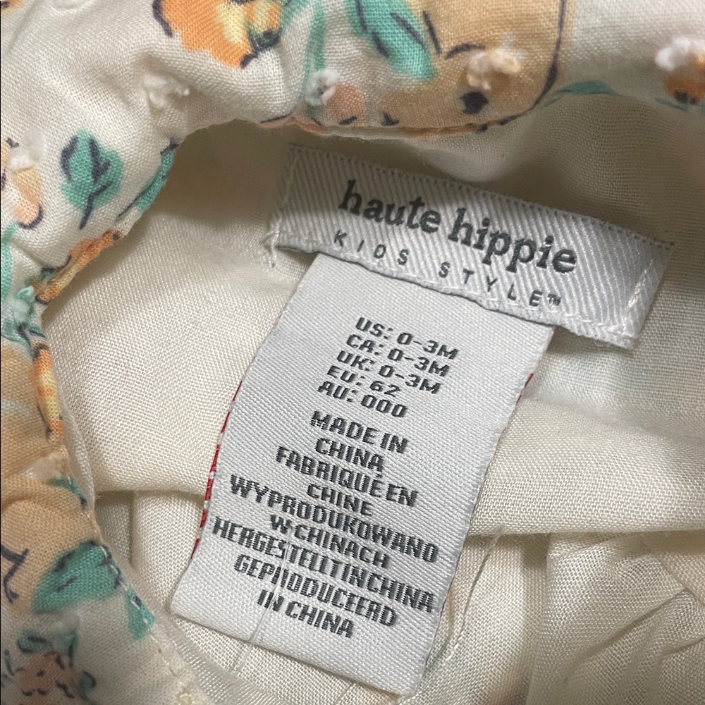 Haute Hippie Infant Cream and Orange Floral Set - Picture 2 of 8